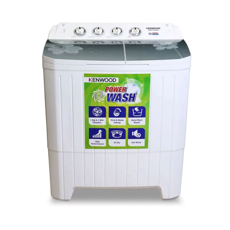 Kenwood KWM-211059 SAG Twin Tub Washing Machine - Power Wash Silver Grey