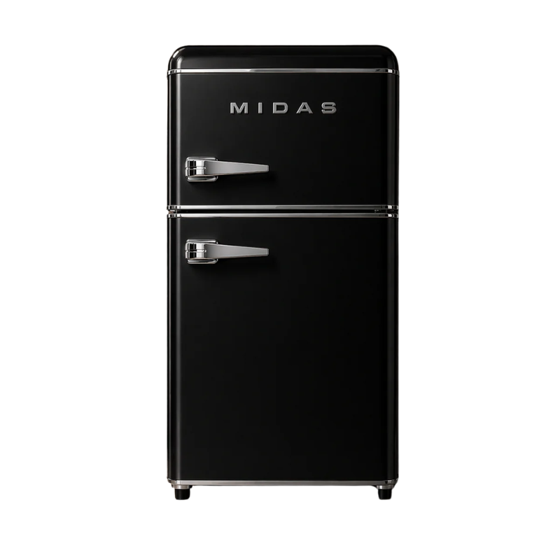Midas 9000 Retro Series Refrigerator Black