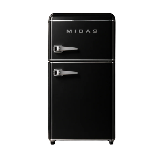 Midas 9000 Retro Series Refrigerator Black