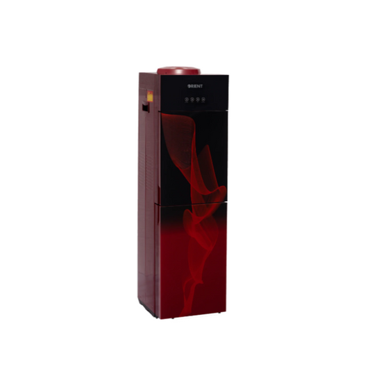 Orient Crystal 3 Taps Glass Door Water Dispenser Smoke Red