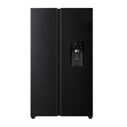 Vestel RN5SBSEMBL-WD Side By Side Glass Door Refrigerator