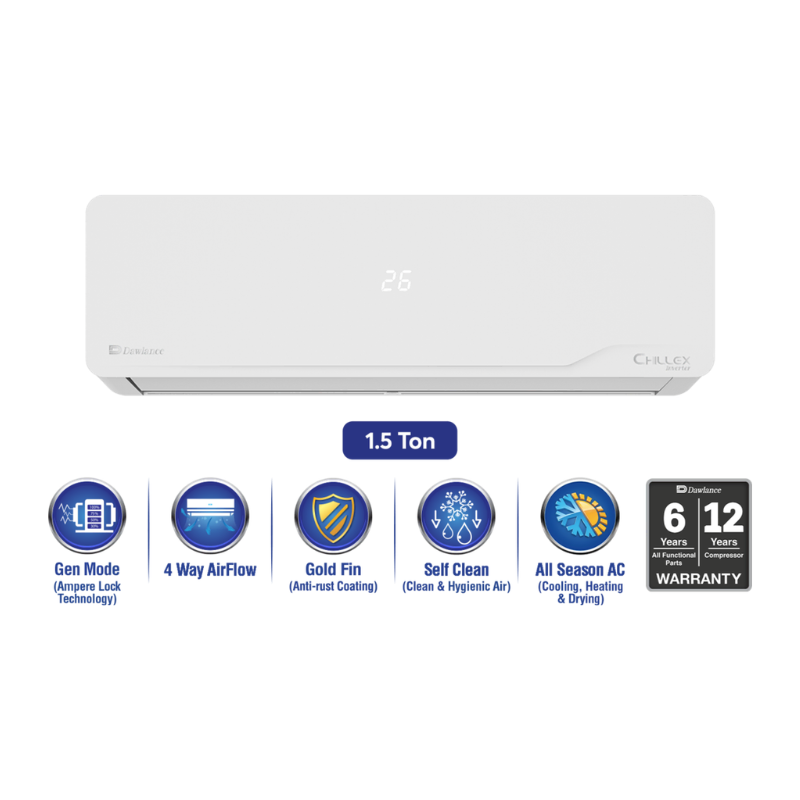 Dawlance Split Chillex Inverter 30 1.5 Ton Air Conditioner