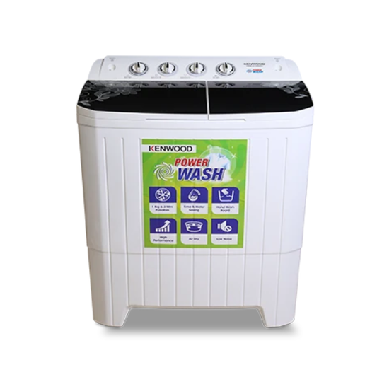 Kenwood KWM-231159 SAG Twin Tub Washing Machine - Power Wash Black Flower