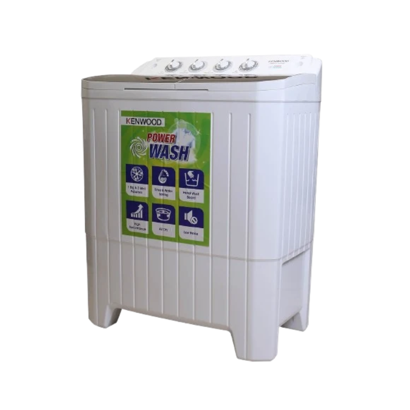 Kenwood KWM-211059 SAG Twin Tub Washing Machine - Power Wash Black Flower