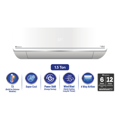 Dawlance Hyper T3 1.5 Ton White Inverter Air Conditioner