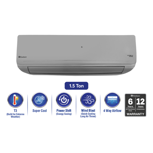 Dawlance Hyper T3 1.5 Ton Silver Inverter Air Conditioner