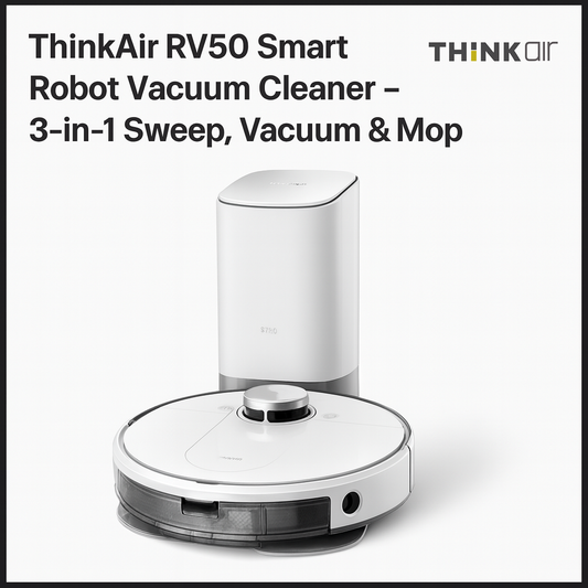 ThinkAir RV50 WiFi Robot Vacuum – Ultra Slim, Low Noise & Powerful Cleaning