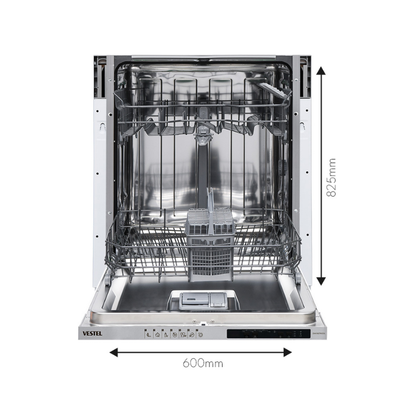 Vestel DWII1F77R0DSP Dishwasher – 13 Place Setting Capacity