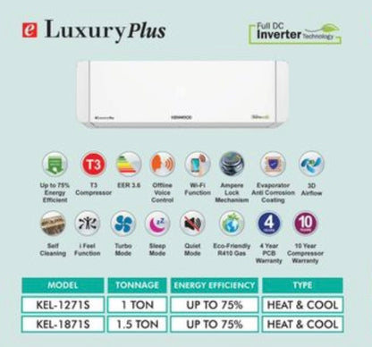 Kenwood E Luxury Plus KEL-1871S 1.5 Ton AC