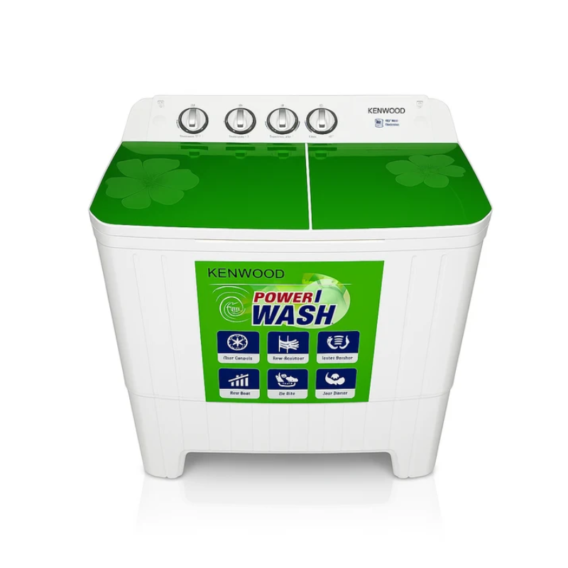 Kenwood KWM-21059 SAG  Twin Tub Washing Machine - Opal Series Green Flower