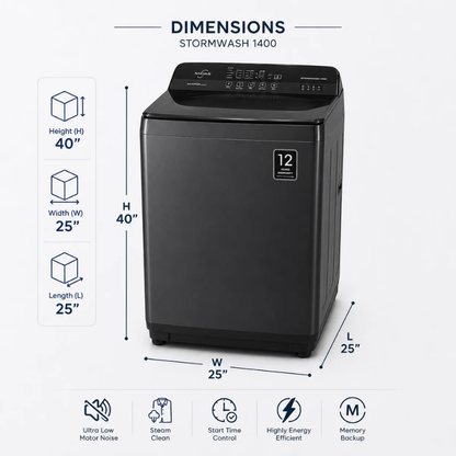 Midas MI-WMTL-1400 Top Load Washing Machine