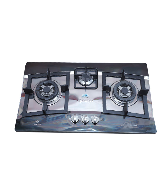 Nasgas 932BK Gas Stove Steel 3-Burners