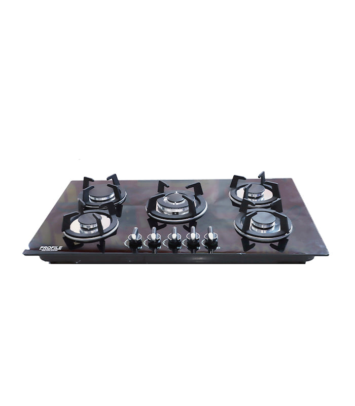 Profile PF-3455 Gas Hob 5-Burner Glass Built in (Gas Stove)/Chula