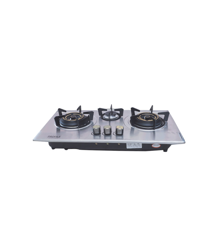 Profile 09ST Gas Stove 3-Burners Stainless Steel