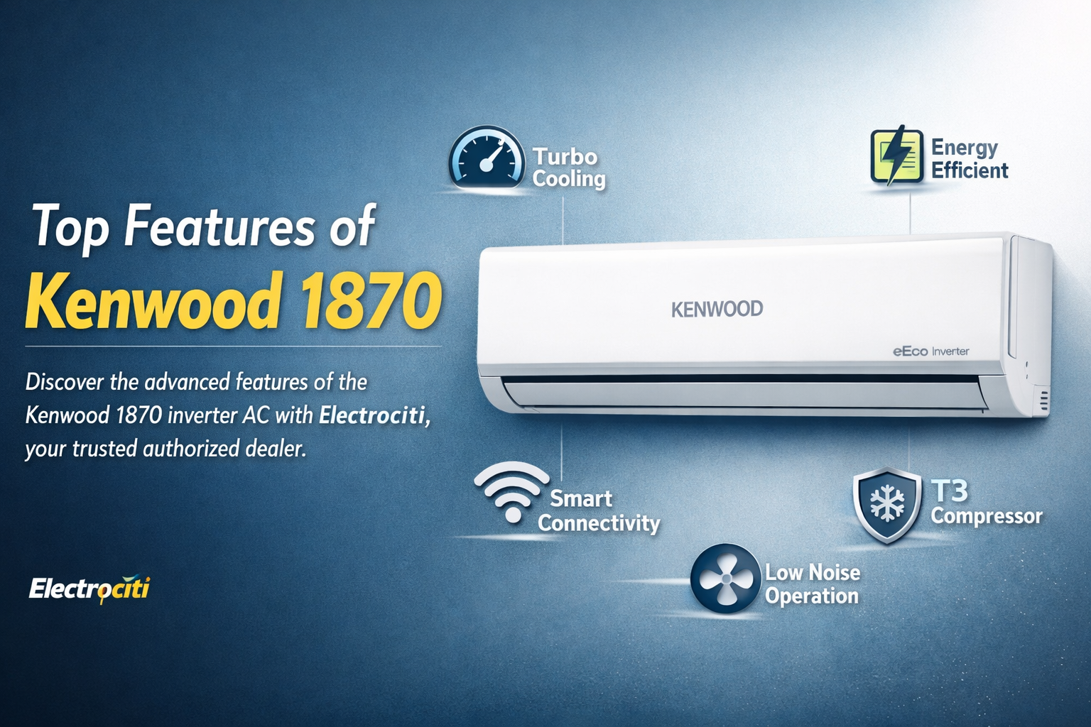 Kenwood 1270 inverter AC top features